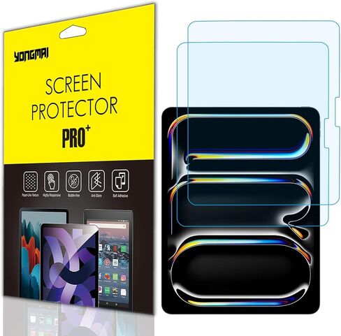 【عبوة من قطعتين】 طبقة حماية للشاشة من الزجاج المقوى لجهاز Galaxy Tab S8 2022 مقاس 11 بوصة (SM-X700/X706) / Galaxy Tab S7 2020 (SM-T870/T875/T878)، صلابة 9H خالية من الفقاعات عالية الدقة ومضادة للخدش in Kuwait
