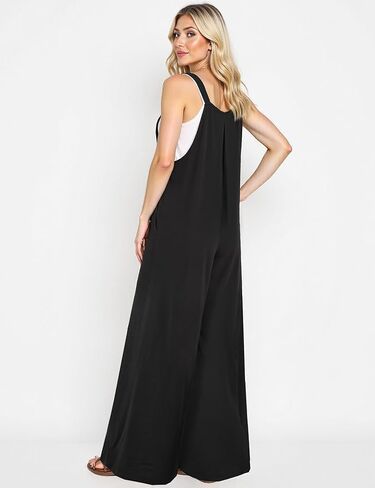 Women's Casual Loose Overalls Jumpsuit, Sleeveless Wide-Leg One-Piece Jumpsuit in Saudi Arabia