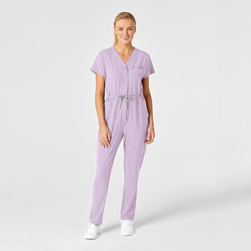 Wink RENEW Scrubs for Women, Zip Front Jumpsuit - Pastel Lilac, XS in Saudi Arabia