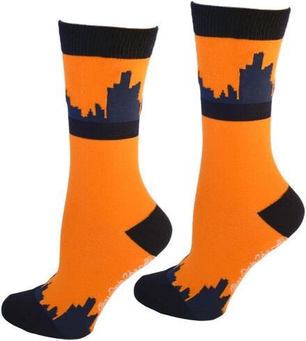 Detroit Michigan Skyline Women's Socks | Apparel for Tigers Fans | Great Gift for Motor City Kitties | Gritty Tigs Socks | The Cats Favorite in Kuwait