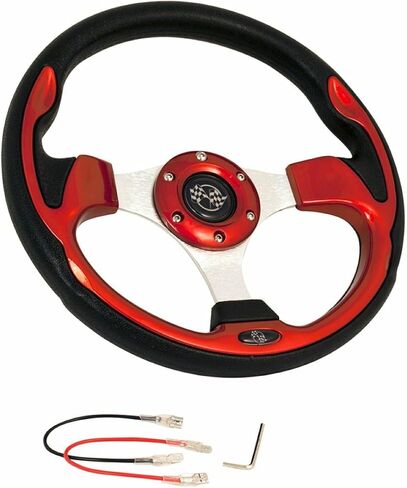 Woodgrain Rally Golf Cart Steering Wheel for Club Car, EZGO, and Yamaha in Kuwait