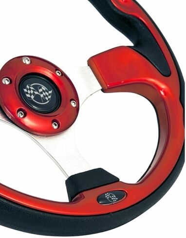 Woodgrain Rally Golf Cart Steering Wheel for Club Car, EZGO, and Yamaha in Kuwait