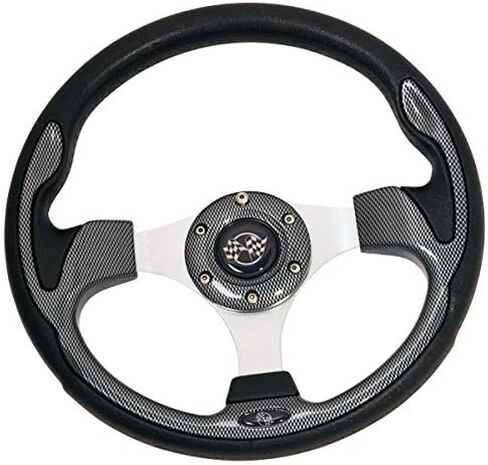 Woodgrain Rally Golf Cart Steering Wheel for Club Car, EZGO, and Yamaha in Kuwait