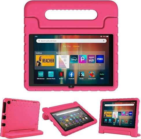 حافظة للأطفال لإصدار Fire HD 8 8th 7th Generation 2018 2017 2016، غطاء حافظة للأطفال خفيف الوزن مضاد للصدمات لهاتف HD 8 8th 7th 6th، أرجواني in Kuwait