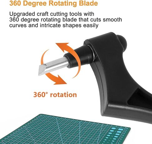 Craft Cutting Tools, Stainless Steel Craft Cutting Tools 360-degree Rotating Slice Art Cutting Tool for Craft Hobby, Scrapbooking, Stencil, DIY, Cutting, Carving in Saudi Arabia