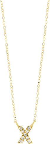 Bony Levy - 18K Yellow Gold Diamond Mini Initial Pendant Necklace in Kuwait