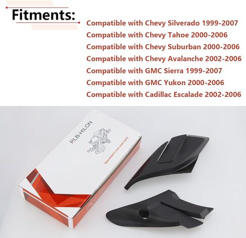 RLB-HILON زوج واحد من لوحة غطاء نهاية ممسحة الزجاج الأمامي متوافقة مع Chevy Silverado وGMC Sierra 1999-2007، من أجل Suburban Tahoe Yukon 2000-2006، من أجل Avalanche Escalade 2002-2006 in Saudi Arabia