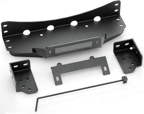 Winch Mounting Plate Compatible with 2018–2026 Jeep Wrangler JL JLU 10th Anniversary Style, Fits 10" x 4.5" Winch Bolt Pattern, Heavy-Duty Steel Bracket, 12000lb Towing Capacity, Black in Saudi Arabia