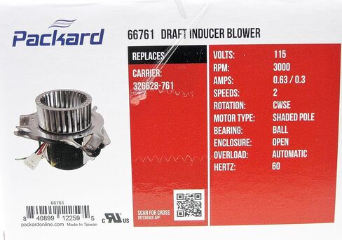 Packard Draft Inducer Fan Furnace Blower Motor for Carrier 326628-761 in Saudi Arabia