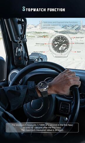 ساعة نورث ايدج ميركوري الرياضية الرقمية للرجال مقاومة للماء في الهواء الطلق مع التوقيت العالمي، ساعة إيقاف، العد التنازلي، 5 منبهات، تقويم تلقائي، إضاءة خلفية LED، ساعة لياقة بدنية متعددة الوظائف للسفر والجري in Kuwait