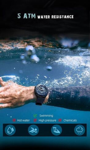 ساعة نورث ايدج ميركوري الرياضية الرقمية للرجال مقاومة للماء في الهواء الطلق مع التوقيت العالمي، ساعة إيقاف، العد التنازلي، 5 منبهات، تقويم تلقائي، إضاءة خلفية LED، ساعة لياقة بدنية متعددة الوظائف للسفر والجري in Kuwait