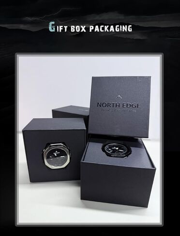 ساعة نورث ايدج ميركوري الرياضية الرقمية للرجال مقاومة للماء في الهواء الطلق مع التوقيت العالمي، ساعة إيقاف، العد التنازلي، 5 منبهات، تقويم تلقائي، إضاءة خلفية LED، ساعة لياقة بدنية متعددة الوظائف للسفر والجري in Kuwait