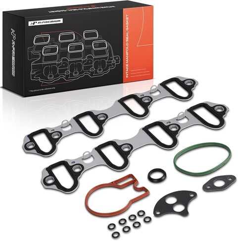 A-Premium Lower Engine Intake Manifold Gasket Set Compatible with Chevy, GMC, Hummer, Cadillac, Saab, Isuzu & GM Cars - 99-17 - Silverado, Express, Tahoe, Sierra, Yukon, H2, Savana & More, 8Cyl OHV in Saudi Arabia