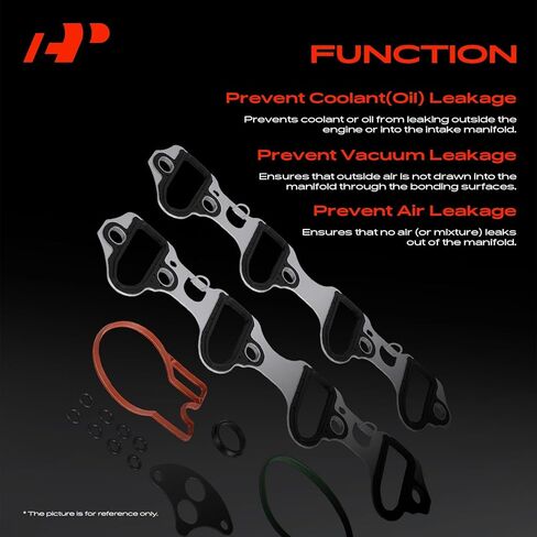 A-Premium Lower Engine Intake Manifold Gasket Set Compatible with Chevy, GMC, Hummer, Cadillac, Saab, Isuzu & GM Cars - 99-17 - Silverado, Express, Tahoe, Sierra, Yukon, H2, Savana & More, 8Cyl OHV in Saudi Arabia