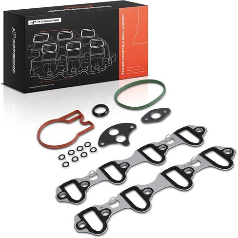 A-Premium Lower Engine Intake Manifold Gasket Set Compatible with Chevy, GMC, Hummer, Cadillac, Saab, Isuzu & GM Cars - 99-17 - Silverado, Express, Tahoe, Sierra, Yukon, H2, Savana & More, 8Cyl OHV in Saudi Arabia