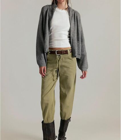 Women's Chunky Knit Open Front Sweater Long Sleeve Zip Up Cable Cardigan with Pockets Outerwear Coats in Saudi Arabia