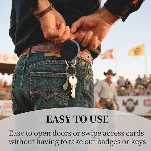 حامل أقلام قابل للسحب، 4 قطع 35 بوصة سلك فولاذي شديد التحمل قابل للسحب حامل قلم رصاص - بكرة قلم بمشبك حزام معدني للنجارين والممرضات وعمال البناء والاستخدام المكتبي والخارجي in Kuwait