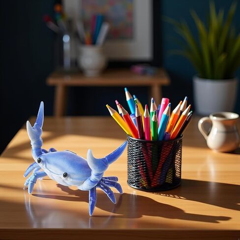 الأزرق الجديد الياباني الإبداعية لطيف حامل قلم السلطعون رفع الأثقال السرطانات حامل القلم قوس تخزين الرف القرطاسية أصحاب قلم رصاص وحاملي القلم اللوازم المكتبية in Kuwait