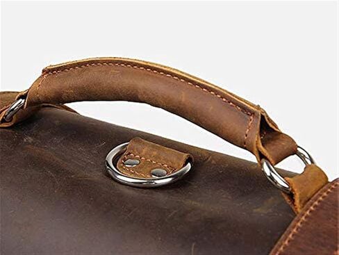 حقائب جلدية أصلية للرجال مقاس 15.6 بوصة حقيبة كمبيوتر محمول حقائب مكتبية للرجال مستندات كتف للأعمال in Kuwait