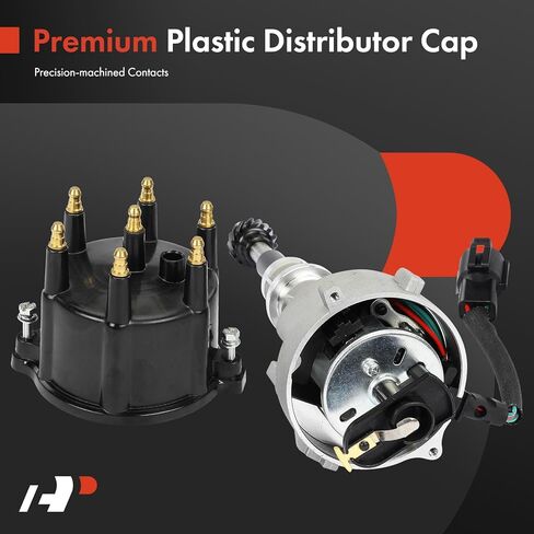 A-Premium Ignition Distributor with Cap and Rotor Compatible with Ford Taurus 1988-1995, Thunderbird 1988-1997 & Lincoln Continental 1988-1994 & Mercury Cougar 1988-1997, Sable 1988-1995, 3.8L in Saudi Arabia