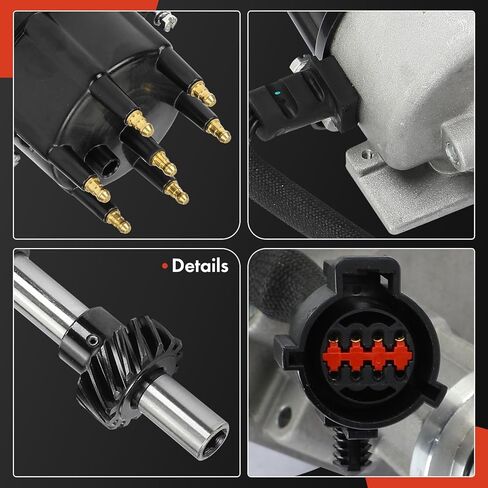 A-Premium Ignition Distributor with Cap and Rotor Compatible with Ford Taurus 1988-1995, Thunderbird 1988-1997 & Lincoln Continental 1988-1994 & Mercury Cougar 1988-1997, Sable 1988-1995, 3.8L in Saudi Arabia