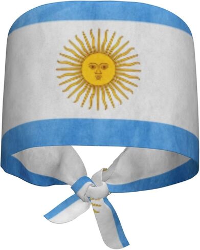 Cute Flag Working Cap Women Men Cleaning Working Hats Adjustable Patriotic Tie Back Hats with Sweatband in Kuwait