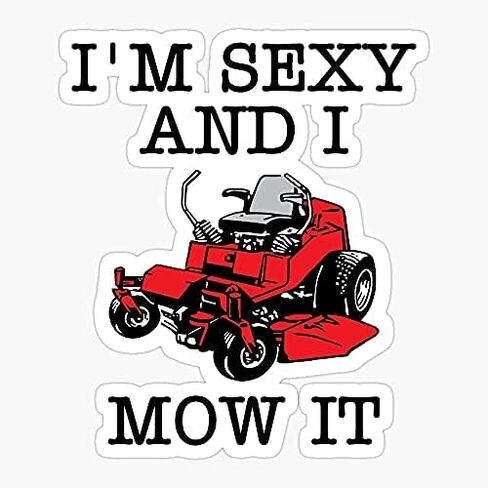 Pack of 2 3" Stickers - Lawn Gardener Lawnmower Mower Work Care Mowing Yard Sticker Graphic - Die Cut Sticker, High Resolution Top Grade Vinyl in Saudi Arabia