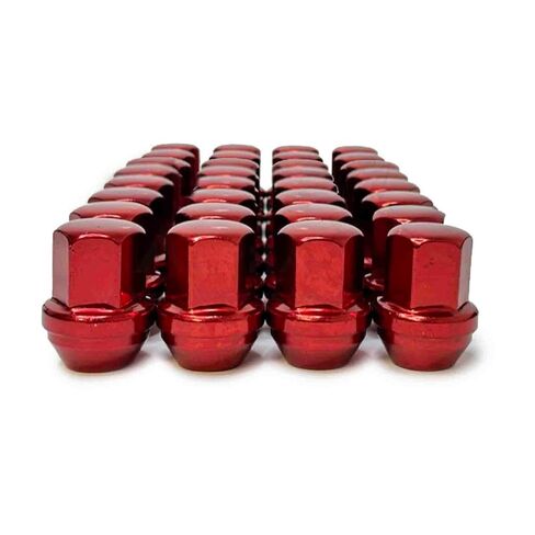 24 قطعة من صواميل العروة الحمراء مقاس 14x1.5 OEM على طراز المصنع لعام 2019 وأحدث رام 1500 TRX in Saudi Arabia
