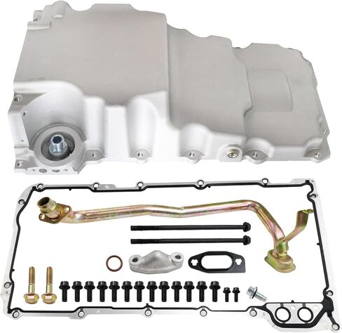 SMMS 302-3 GM LS LSX LS1 LS2 Swap Retrofit Oil Pan for Camaro Firebird Mustang G-Body A-Body, 6.2L 6.0L 5.3L 4.8L Retro-Fit Oil Pan Kit, Silver in Saudi Arabia