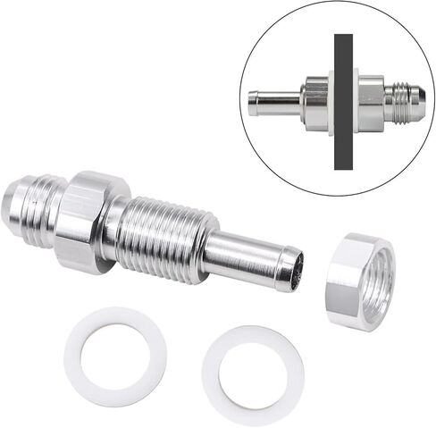 2 Pack -6AN Male Flare To 5/16 Hose Barb Adapter Fitting for Fuel Tanks and Fuel Cells in Saudi Arabia