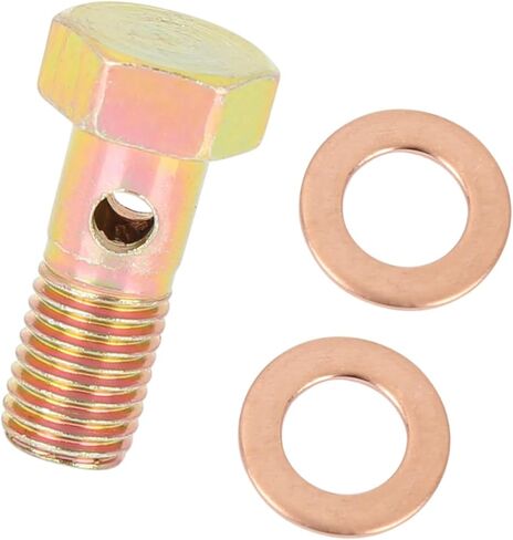 M8x1.0mm Metric Thread Banjo Bolts Brake Fitting Adapter with 2pcs M8 Washers Durable Material in Saudi Arabia