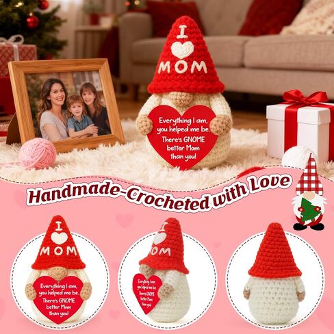 Gifts for Mom from Daughter Son, Handmade Crochet Mini Gnome Gifts, Mothers Day Birthday for Step Bonus Moms Mother in Law, Funny Christmas Stocking Stuffer for Mom in Kuwait