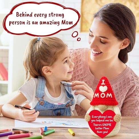 Gifts for Mom from Daughter Son, Handmade Crochet Mini Gnome Gifts, Mothers Day Birthday for Step Bonus Moms Mother in Law, Funny Christmas Stocking Stuffer for Mom in Kuwait