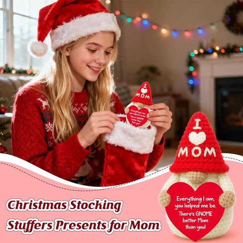 Gifts for Mom from Daughter Son, Handmade Crochet Mini Gnome Gifts, Mothers Day Birthday for Step Bonus Moms Mother in Law, Funny Christmas Stocking Stuffer for Mom in Kuwait