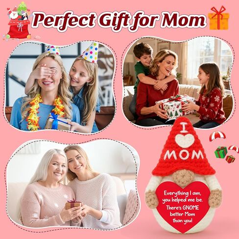 Gifts for Mom from Daughter Son, Handmade Crochet Mini Gnome Gifts, Mothers Day Birthday for Step Bonus Moms Mother in Law, Funny Christmas Stocking Stuffer for Mom in Kuwait