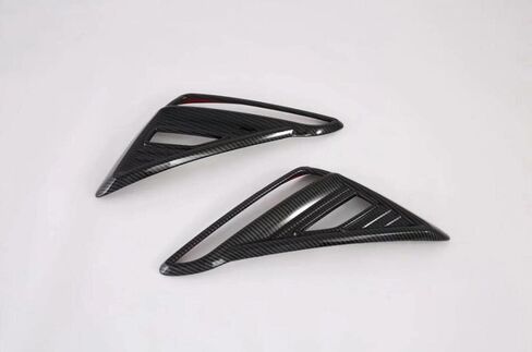 Carbon fiber 2pcs Car Rear Fog Light Lamp Frame Cover Trim compatible for Kia Forte Sedan 2019-2020-2021 in Saudi Arabia