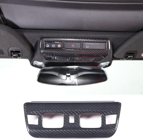 Sekhyna Roof Reading Light Lamp Frame Trim Compatible with Corvette C8 Stingray 2020-2024 100% Real Carbon Fiber 1PCS Interior Control Reading Light Cover Trim Accessories (Red Carbon) in Saudi Arabia