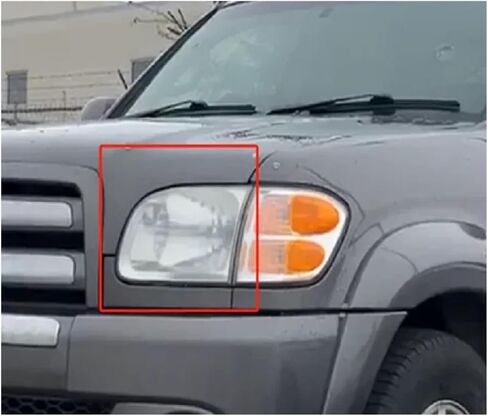 عدسة المصابيح الأمامية للسيارة متوافقة مع تويوتا تندرا 2004 2005 2006 غطاء أمامي من البلاستيك الشفاف يحل محل الزجاج الأصلي (يسار) in Kuwait