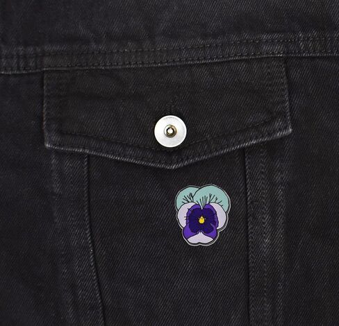 Violet Flower Enamel Pin in Saudi Arabia