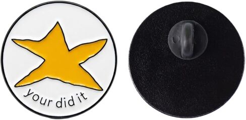 Your Did It Brooch Pin - Funny Gold Star Reward Pin for Celebrations, Cute & Silly Pins for Backpacks, Hats, Inspirational Gift in Saudi Arabia
