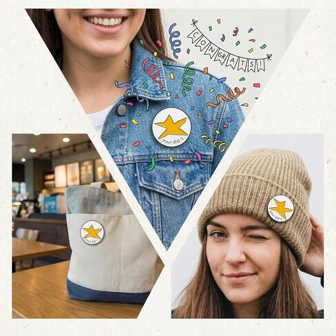Your Did It Brooch Pin - Funny Gold Star Reward Pin for Celebrations, Cute & Silly Pins for Backpacks, Hats, Inspirational Gift in Saudi Arabia