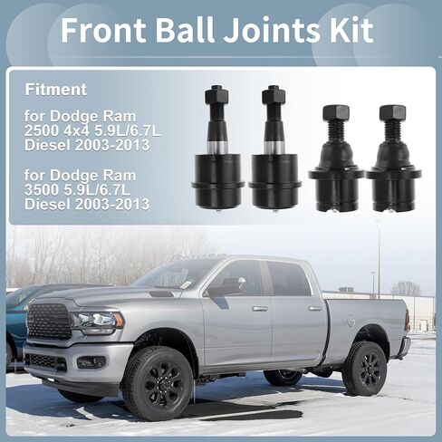 4 قطعة مجموعة مفاصل كروية أمامية علوية وسفلية رقم 0313BJPACK لدودج لرام 2500 3500 4x4 5.9L/6.7L 2003-2013 لتعليق وصلات كروية علوية سفلية الكمون KR7467/KR0316 in Saudi Arabia