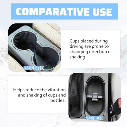 Car Cup Holder Insert Divider, OEM# 92118AJ000 92118AJ001 Plastic Center Console Partition Cup, Vehicle Replacement Cupholder Barrier, Compatible with Forester Outback Legacy in Saudi Arabia