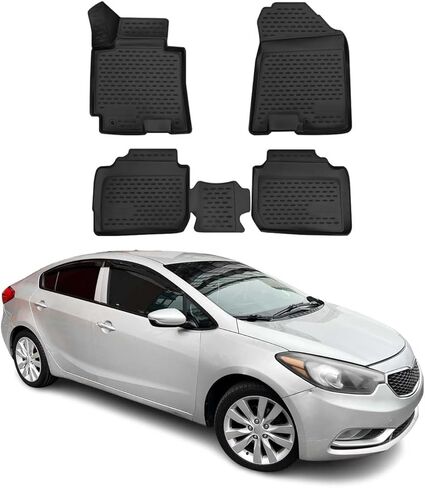 OMAC Cargo Mats Liner for Kia Forte 2014-2018 Rear Trunk Waterproof TPE Black in Saudi Arabia