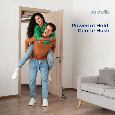سدادة باب شديدة التحمل مقاس 6 بوصات من SereneLife - فولاذ كربوني تجاري، إغلاق هيدروليكي ناعم مع مثبط مضاد للانزلاق، مثبت على الأرض، واقي حائط، سهل التركيب للمنزل والمكتب - أسود in Saudi Arabia