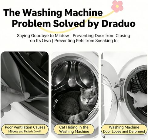 دعامة باب الغسالة ذات التحميل الأمامي، حامل باب الغسالة، سدادة باب مغناطيسية قابلة للإزالة تبقي باب الغسالة مفتوحًا لمنع الروائح in Kuwait