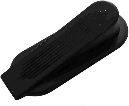 2 Pack Door Stoppers - Premium Rubber Wedge for Bottom of Door, Sturdy Stackable Floor Stops for Heavy Duty Carpets, Ideal for Closing Door Gaps, Black in Saudi Arabia