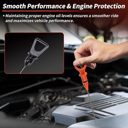 عصا قياس مستوى الزيت رقم 921268/XR3Z7A020BA لفورد موستانج 1999-2004 - مقياس مستوى السوائل مصمم بدقة أسود 1 قطعة in Saudi Arabia