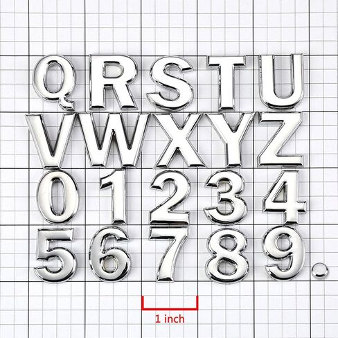 Auto Dynasty Metal Emblem Decal Logo Trim Badge Text Silver Letter A - Not Set in Saudi Arabia