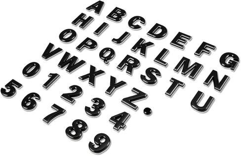 Auto Dynasty Metal Emblem Decal Logo Trim Badge Text Silver Letter A - Not Set in Saudi Arabia